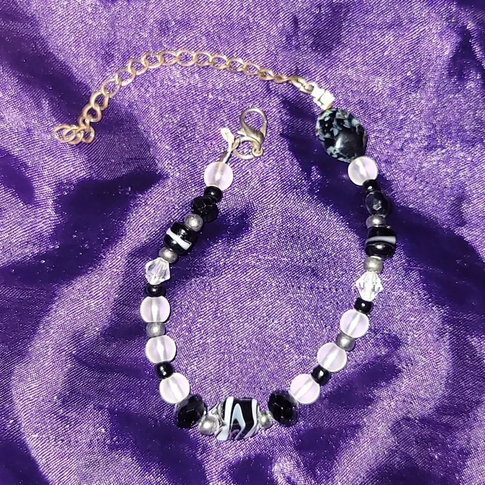 Hamdmade stone Charm bracelet- Only one of its kind